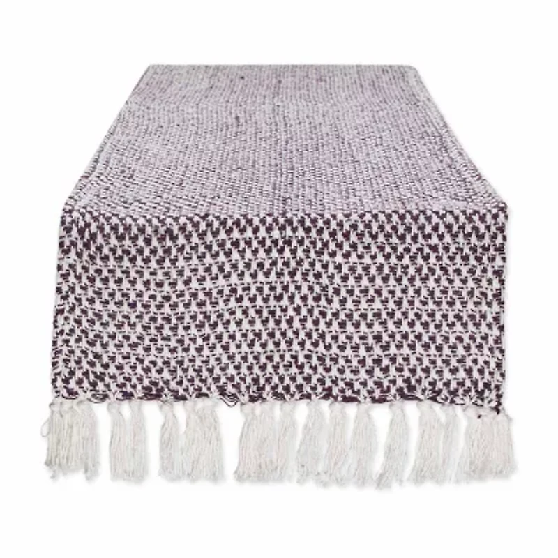 Design Imports Eggplant Woven Table Runner