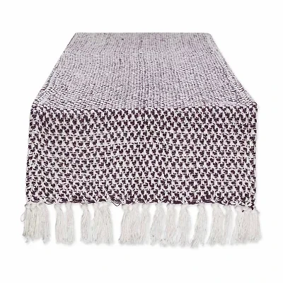 Design Imports Eggplant Woven Table Runner