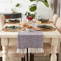 Design Imports Eggplant Woven Table Runner