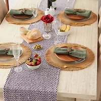 Design Imports Eggplant Woven Table Runner