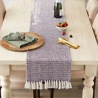 Design Imports Eggplant Woven Table Runner