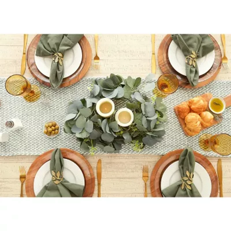 Design Imports Jadeite Woven Table Runner