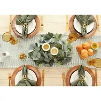 Design Imports Jadeite Woven Table Runner