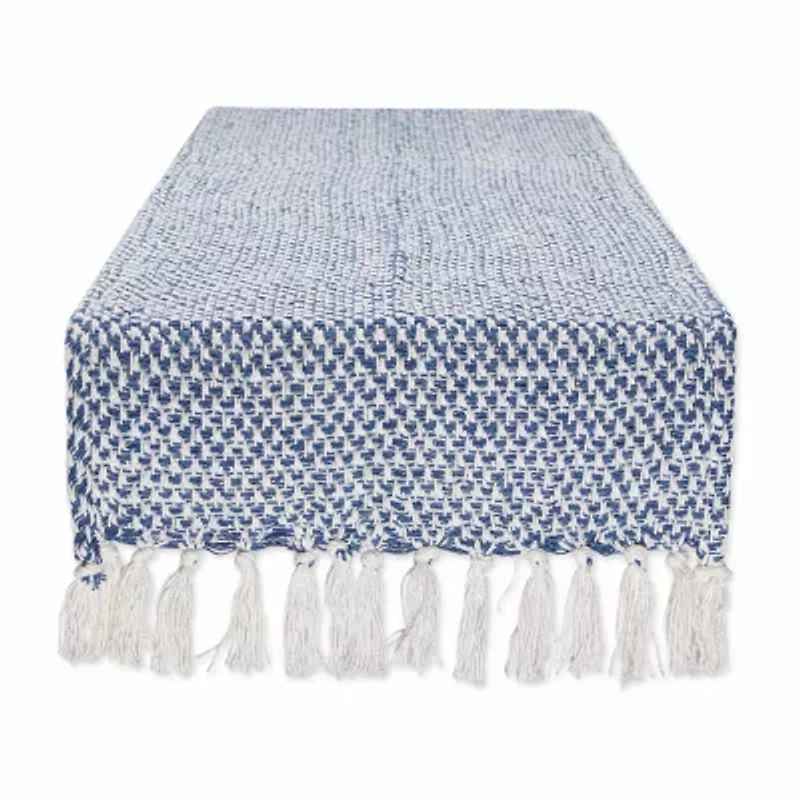 Design Imports Nautical Blue Woven Table Runner