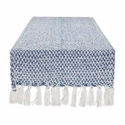 Design Imports Nautical Blue Woven Table Runner