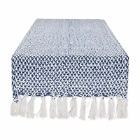 Design Imports Nautical Blue Woven Table Runner