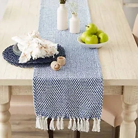 Design Imports Nautical Blue Woven Table Runner
