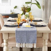 Design Imports Nautical Blue Woven Table Runner