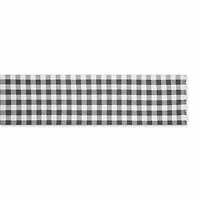 Design Imports Mineral Heavyweight Check Fringed Table Runner