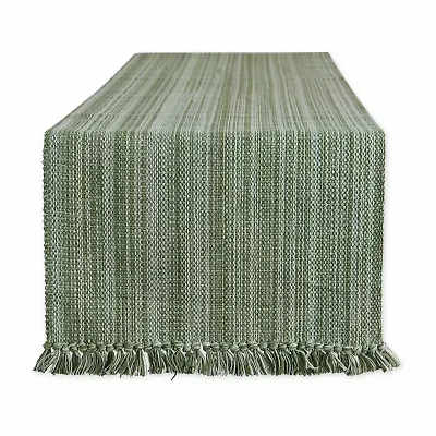 Design Imports Artichoke Variegated Fringe Table Runner