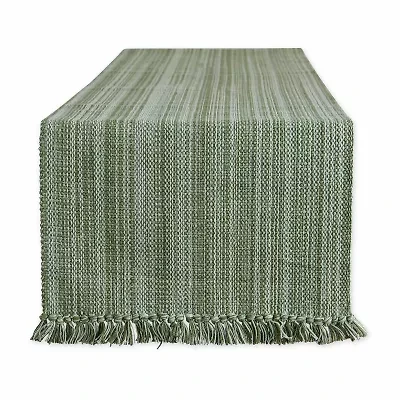 Design Imports Artichoke Variegated Fringe Table Runner