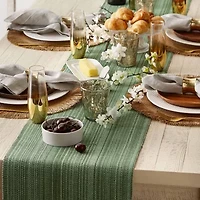 Design Imports Artichoke Variegated Fringe Table Runner