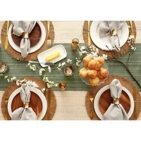 Design Imports Artichoke Variegated Fringe Table Runner