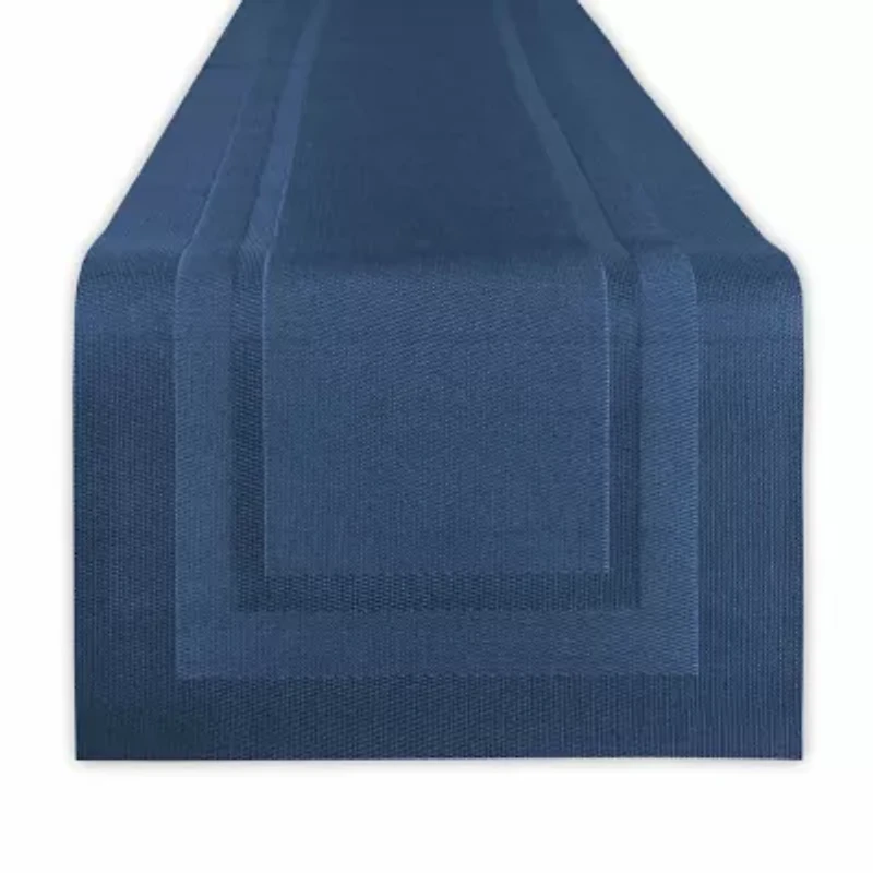 Design Imports Nautical Blue Pvc Doubleframe Table Runner