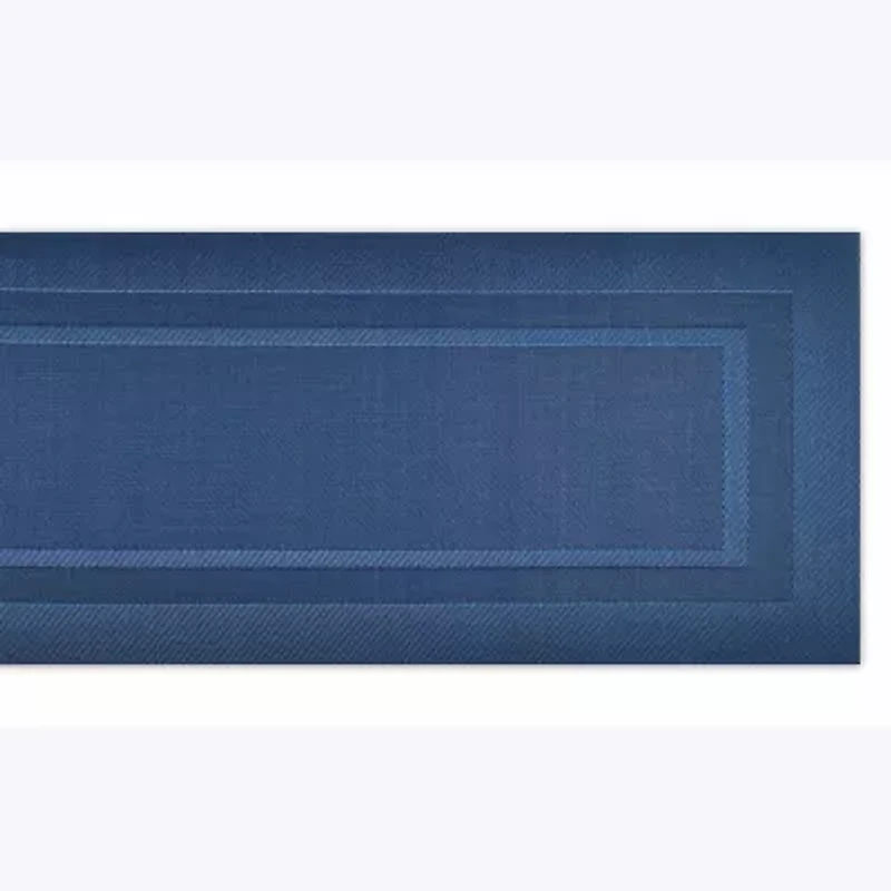 Design Imports Nautical Blue Pvc Doubleframe Table Runner