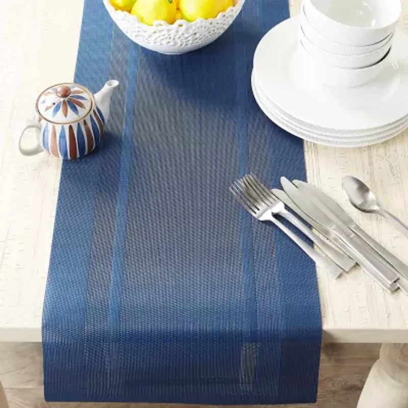 Design Imports Nautical Blue Pvc Doubleframe Table Runner