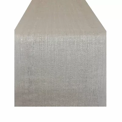 Design Imports Space-Dyed Gray Pvc Table Runner
