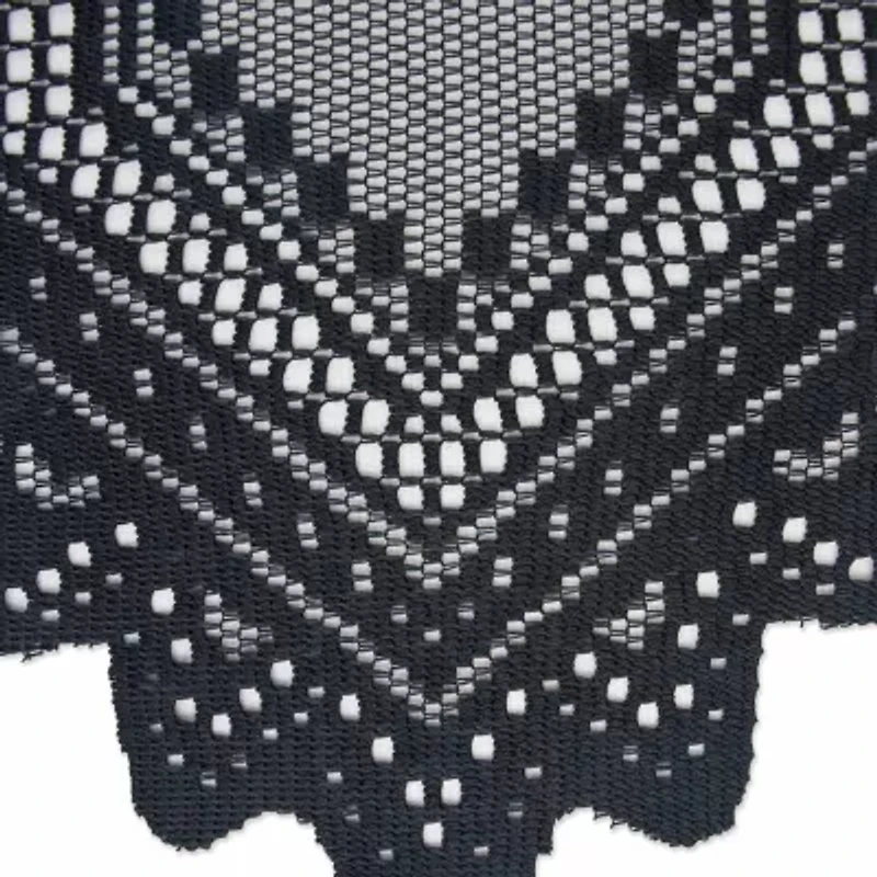 Design Imports Black Nordic Lace Table Runner