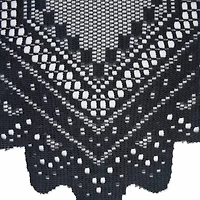 Design Imports Black Nordic Lace Table Runner