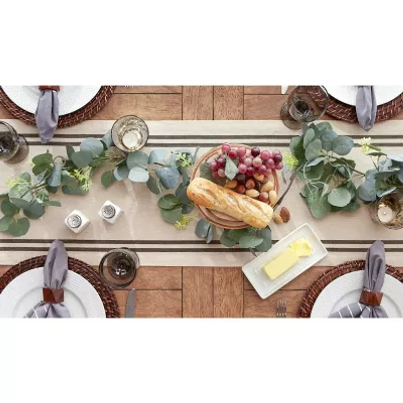 Design Imports Black French Stripe Table Runner
