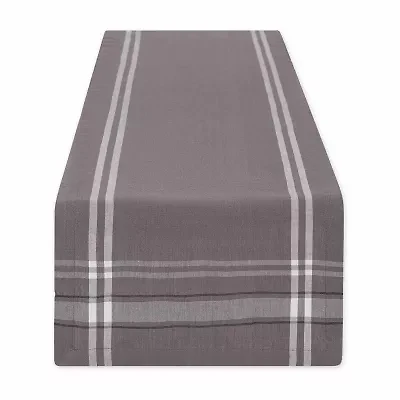 Design Imports Gray French Stripe Table Runner