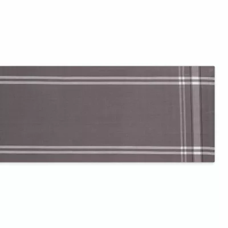 Design Imports Gray French Stripe Table Runner