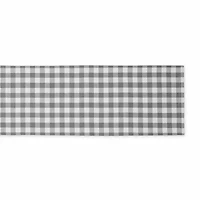 Design Imports Gray/White Checkers Table Runner