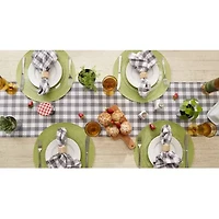 Design Imports Gray/White Checkers Table Runner