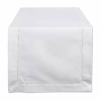 Design Imports Off-White Hemstitch Table Runner