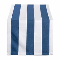 Design Imports Navy/White Dobby Stripe Table Runner