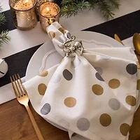 Design Imports Navy/White Dobby Stripe Table Runner