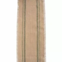 Design Imports Mineral Double Border Burlap Table Runner