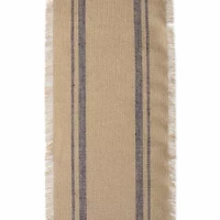 Design Imports Mineral Double Border Burlap Table Runner