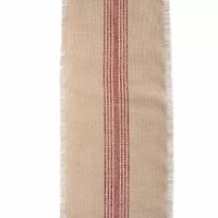 Design Imports Mineral Middle Stripe Burlap Table Runner