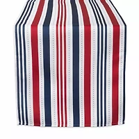 Design Imports Patriotic Stripe Outdoor Table Runner