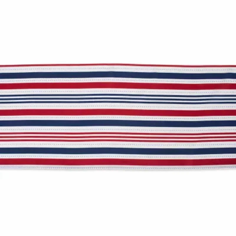 Design Imports Patriotic Stripe Outdoor Table Runner