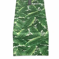 Design Imports Banana Leaf Outdoor  With Zipper Table Runner