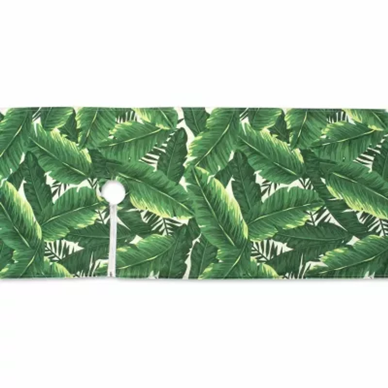 Design Imports Banana Leaf Outdoor  With Zipper Table Runner