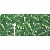 Design Imports Banana Leaf Outdoor  With Zipper Table Runner