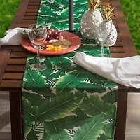 Design Imports Banana Leaf Outdoor  With Zipper Table Runner