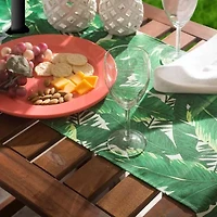 Design Imports Banana Leaf Outdoor  With Zipper Table Runner