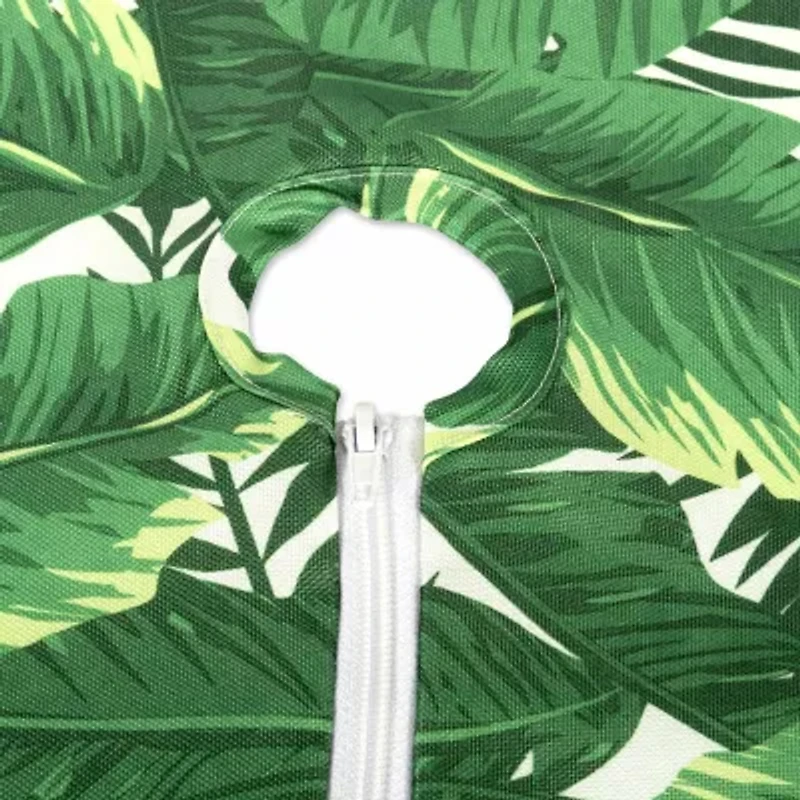 Design Imports Banana Leaf Outdoor  With Zipper Table Runner
