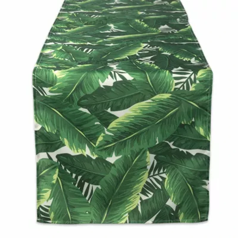 Design Imports Banana Leaf Outdoor Table Runner
