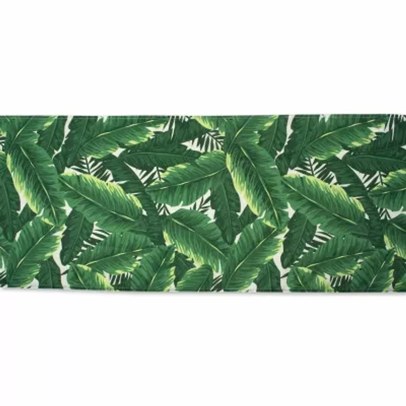 Design Imports Banana Leaf Outdoor Table Runner