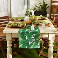 Design Imports Banana Leaf Outdoor Table Runner