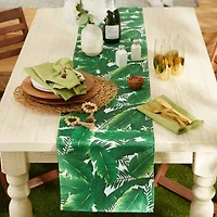 Design Imports Banana Leaf Outdoor Table Runner