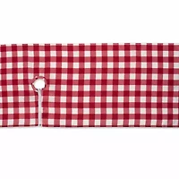 Design Imports Red Check Outdoor  With Zipper Table Runner
