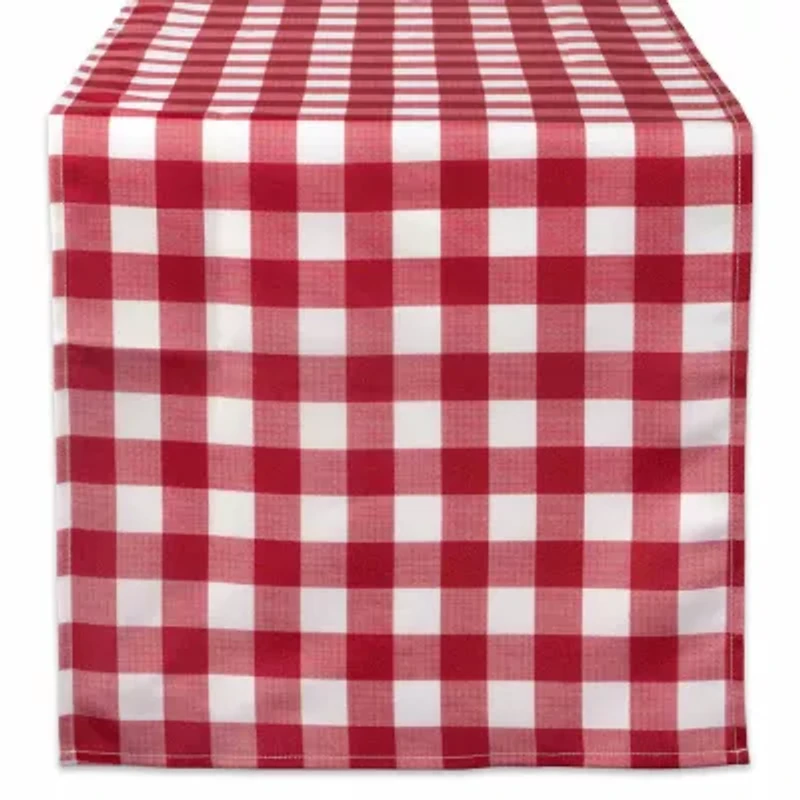 Design Imports Tango Red Check Outdoor Table Runner