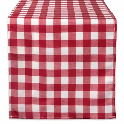 Design Imports Tango Red Check Outdoor Table Runner
