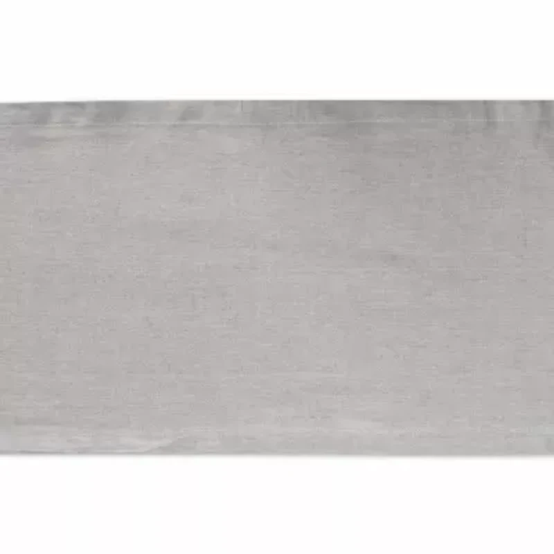 Design Imports Gray Solid Chambray Table Runner